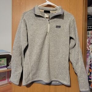 Patagonia Gray Zip Up Sweater with Fleece Comfort